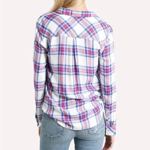 Rails Hunter Plaid Flannel Long Sleeve Button Down Shirt Super Soft Size XS - Picture 3 of 13